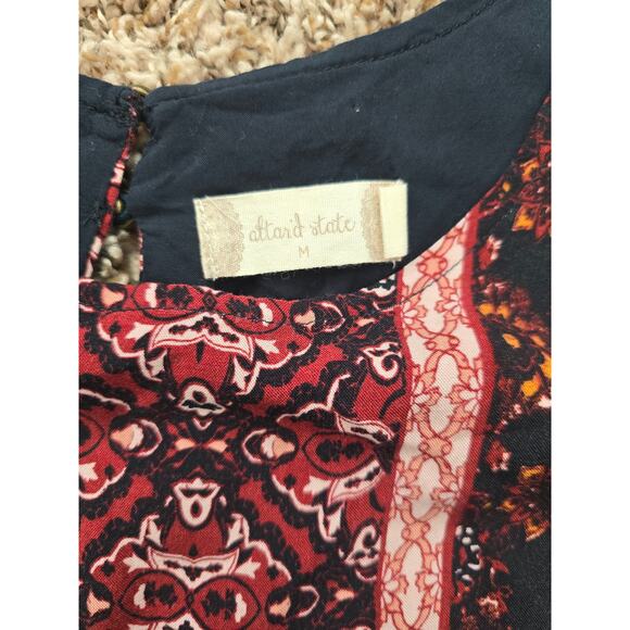 Altar’d State Boho Sleeveless Mini Dress Size M Fall Floral Rayon Festival Vibe - Picture 4 of 7